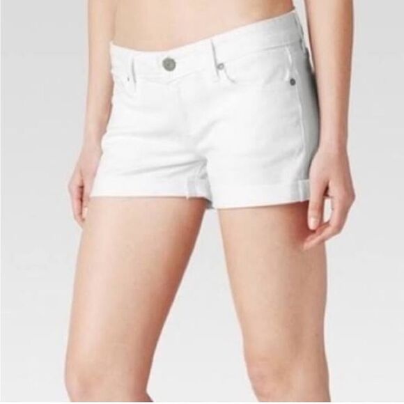 Paige Jimmy Jimmy White Denim Shorts 31 - Picture 1 of 9